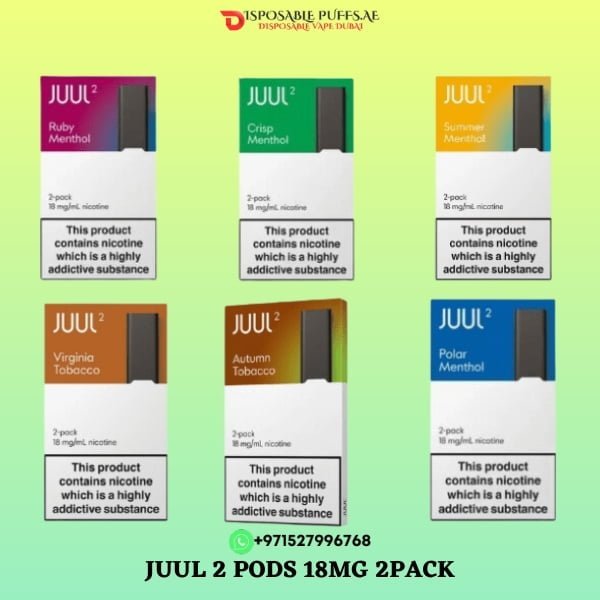 JUUL 2 PODS 18MG 2PACK AVAILABLE IN DUBAI