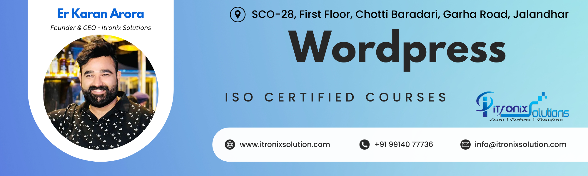Best Wordpress Course in Jalandhar - ITRONIX Solutions